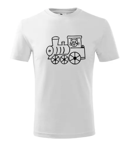 Bílé dětské tričko s mašinkou 2