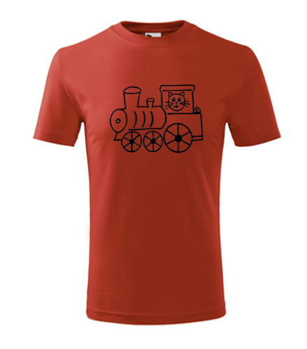 Červené dětské tričko s mašinkou 2