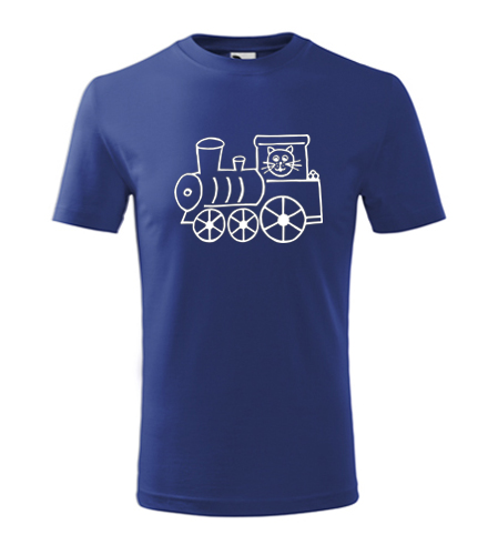 Modré dětské tričko s mašinkou 2