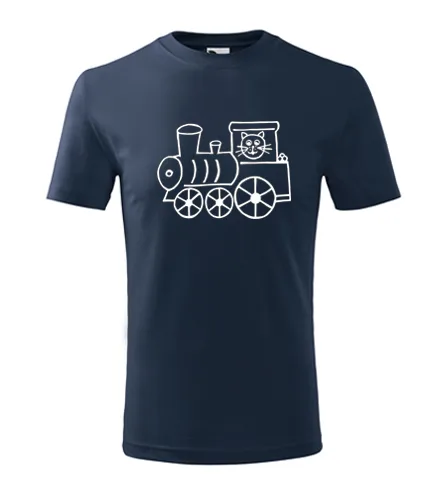 Tmavě modré dětské tričko s mašinkou 2