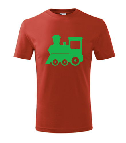 Červené dětské tričko s mašinkou 1