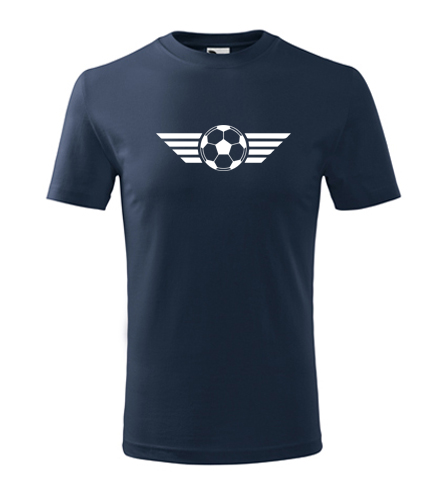 Tmavě modré dětské tričko s fotbalovým míčem 2