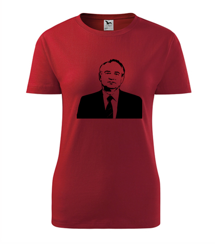 Červené dámské tričko Michail Gorbačov