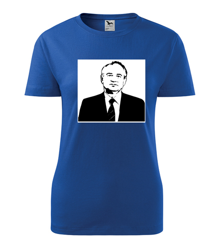 Modré dámské tričko Michail Gorbačov