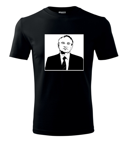 Černé tričko Michail Gorbačov