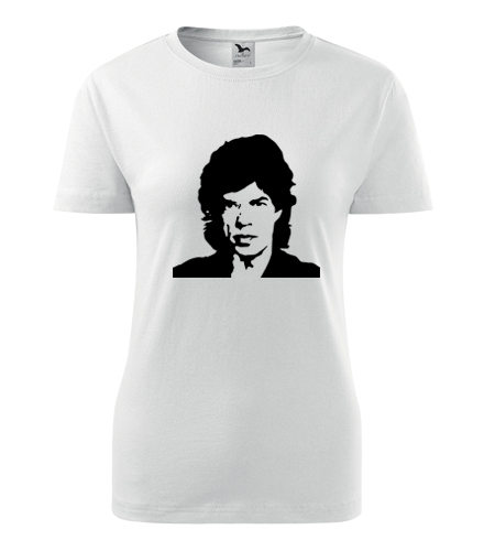 Bílé dámské tričko Mick Jagger