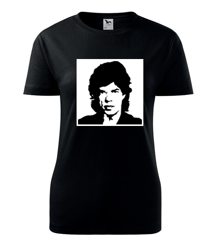 Černé dámské tričko Mick Jagger