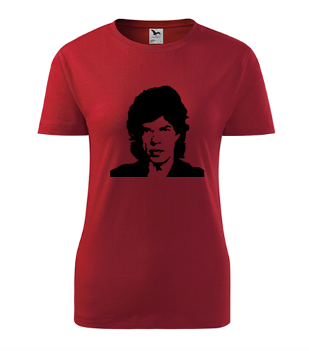 Červené dámské tričko Mick Jagger