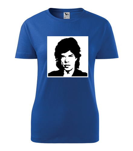 Modré dámské tričko Mick Jagger