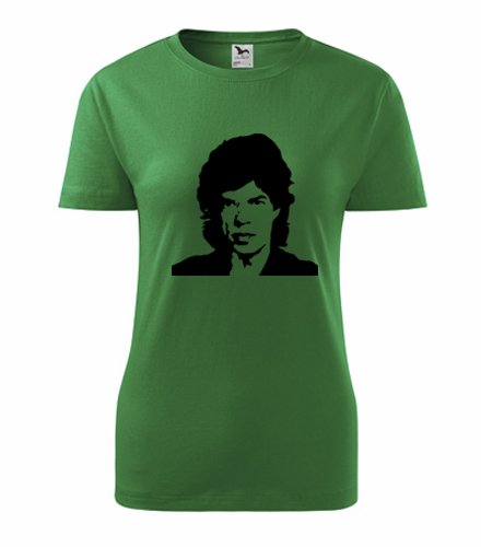 Zelené dámské tričko Mick Jagger