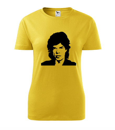 Žluté dámské tričko Mick Jagger