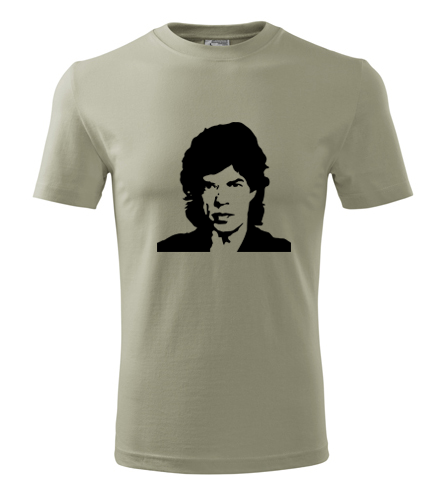 Khaki tričko Mick Jagger