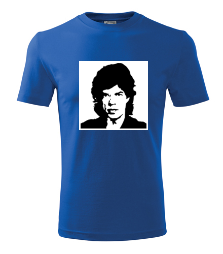 Modré tričko Mick Jagger