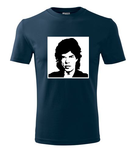 Tmavě modré tričko Mick Jagger
