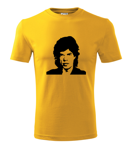 Žluté tričko Mick Jagger