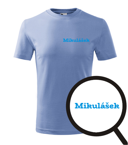 Světle modré dětské tričko Mikulášek