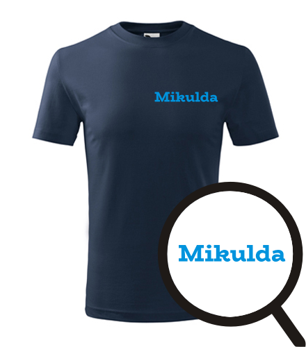Tmavě modré dětské tričko Mikulda