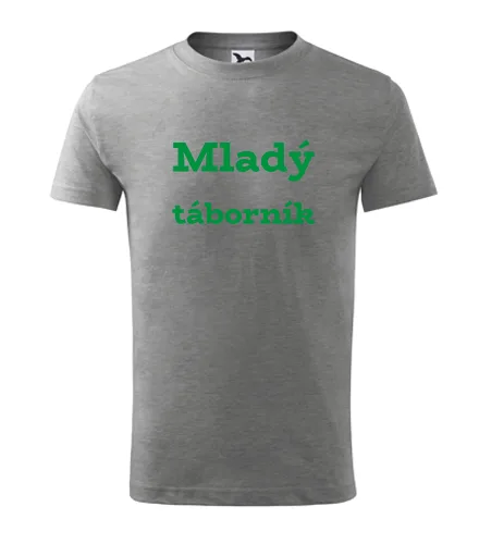 Šedé dětské tričko Mladý táborník