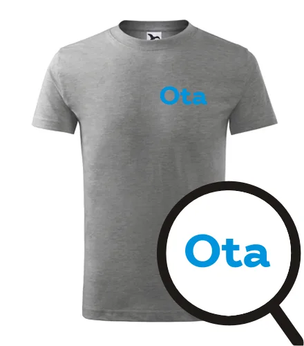 Šedé dětské tričko Ota