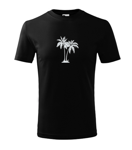 Černé dětské tričko s palmou