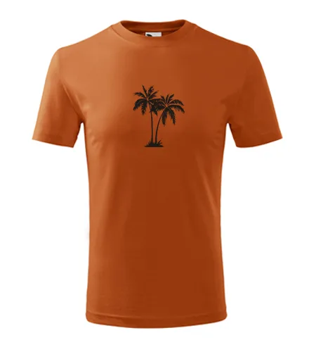 Oranžové dětské tričko s palmou