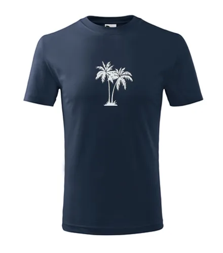 Tmavě modré dětské tričko s palmou