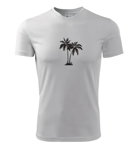 Bílé tričko s palmou