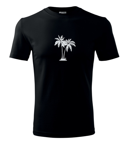Černé tričko s palmou