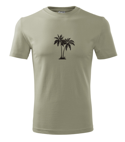 Khaki tričko s palmou