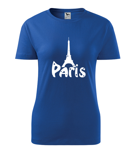 Modré dámské tričko Paříž