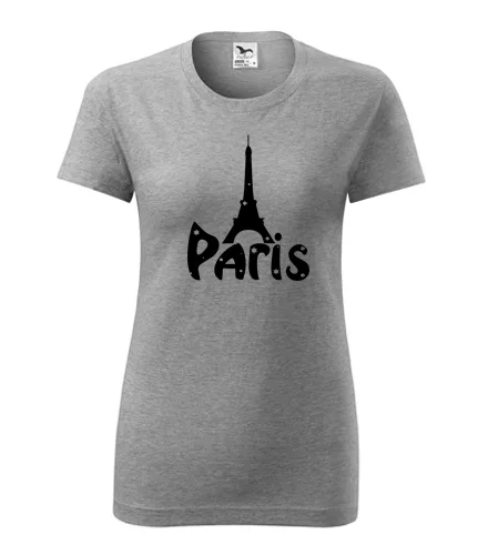 Šedé dámské tričko Paříž