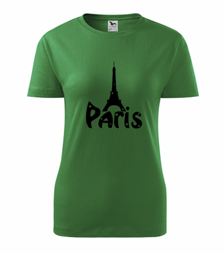 Zelené dámské tričko Paříž