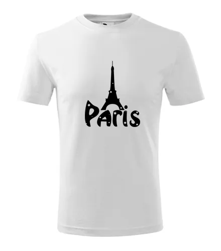 Bílé dětské tričko Paříž