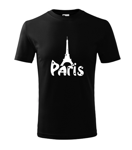 Černé dětské tričko Paříž