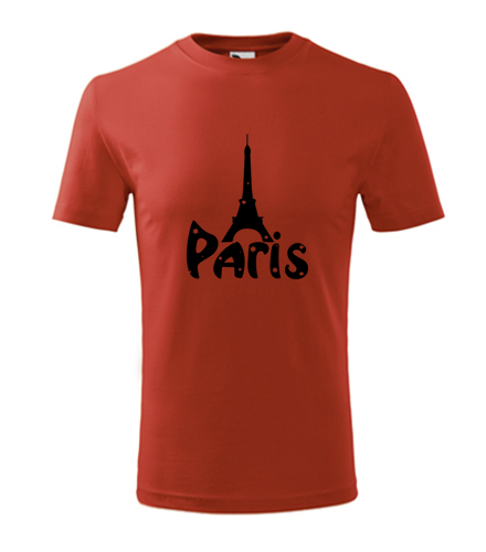 Červené dětské tričko Paříž