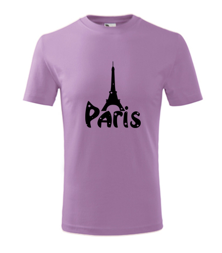 Fialové dětské tričko Paříž