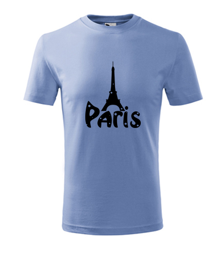 Nebesky modré dětské tričko Paříž