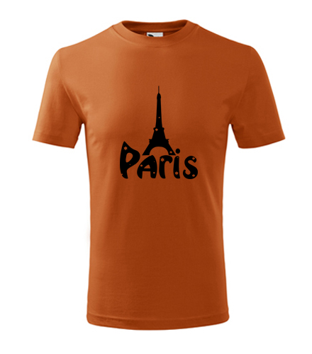Oranžové dětské tričko Paříž