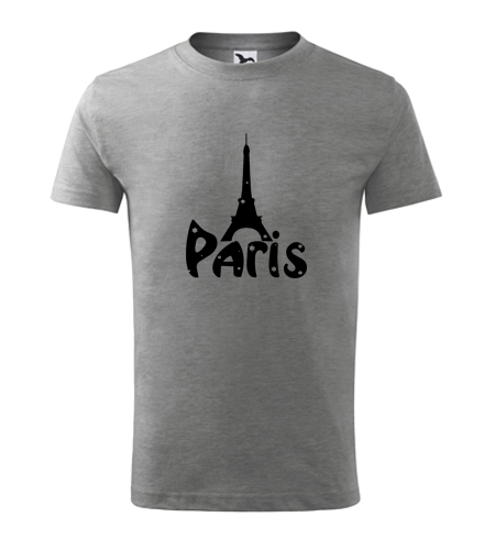 Šedé dětské tričko Paříž