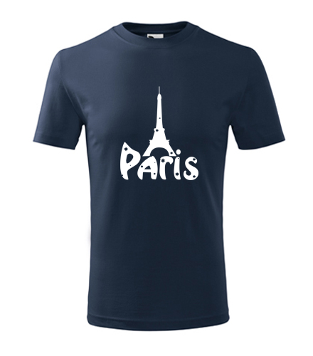 Tmavě modré dětské tričko Paříž