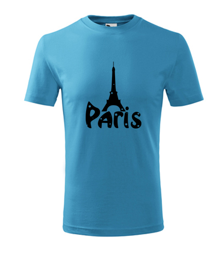 Tyrkysové dětské tričko Paříž