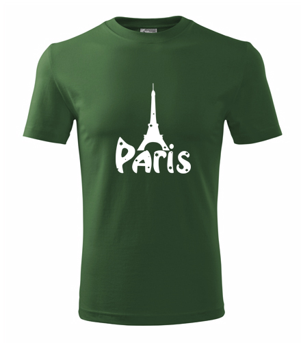 Lahvově zelené tričko Paříž