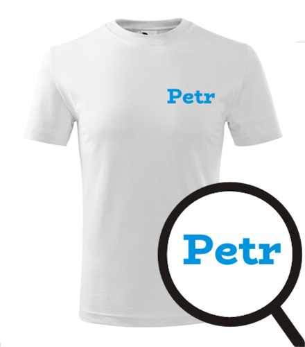 Bílé dětské tričko Petr