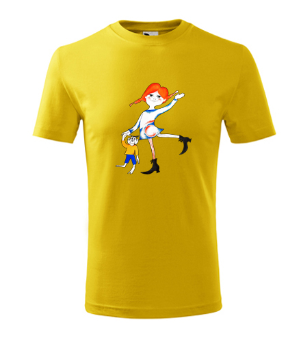 Žluté dětské tričko Pipi Dlouhá Punčocha