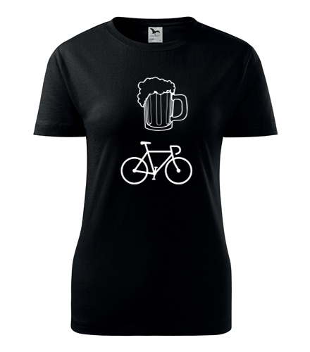 Černé dámské tričko pivo kolo