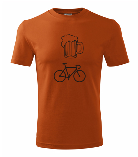Oranžové tričko pivo kolo