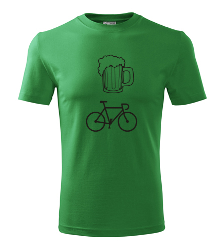 Zelené tričko pivo kolo