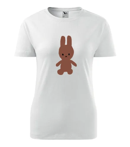 Bílé dámské tričko s plyšákem 1