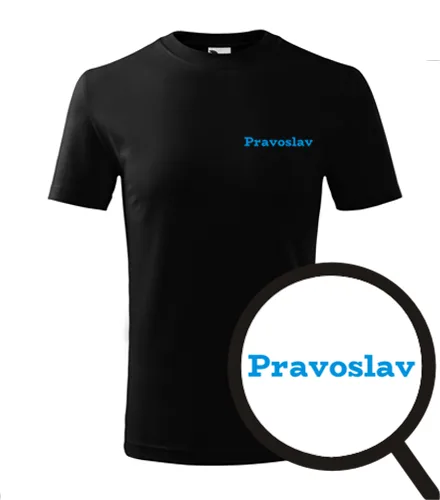 Černé dětské tričko Pravoslav