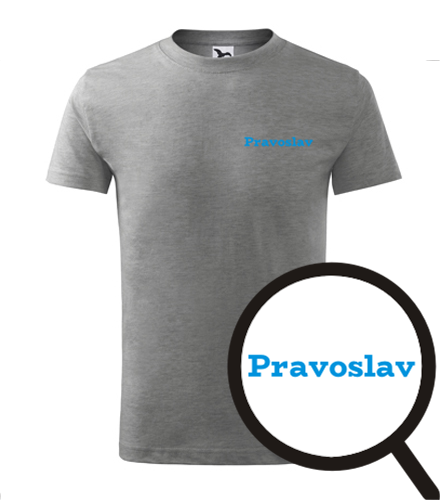 Šedé dětské tričko Pravoslav